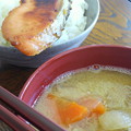 Photos: 味噌汁と西京焼き。