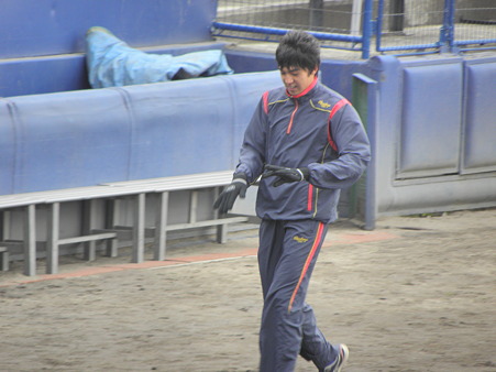 119 小川と準規とキャッチボールしてました