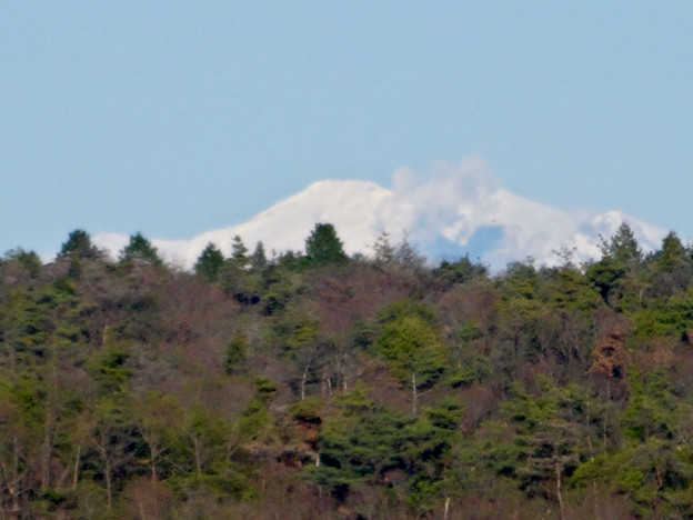 冬の入鹿池 - 15:雪を戴く御嶽山?
