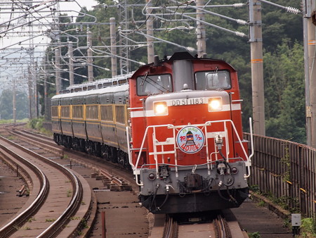 DD51+14系 サロンカーなにわ 湖西線志賀駅