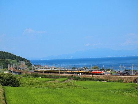 DD51+14系サロンカーなにわ 湖西線市民号 湖西線北小松~近江高島