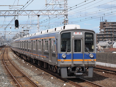 南海9000系回送 南海本線粉浜駅