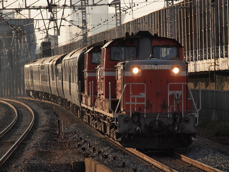 DD51重連 トワイライトエクスプレス東海道本線塚本駅01