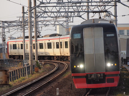名鉄2200系回送 名鉄名古屋本線東枇杷島駅