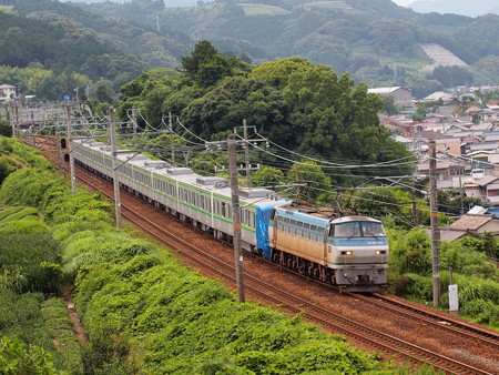 EF66 メトロ16000系甲種東海道本線金谷~島田02