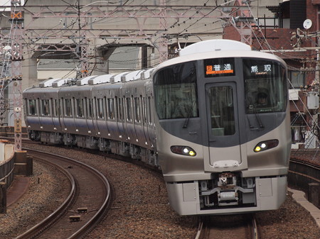 225系普通 阪和線美章園駅01