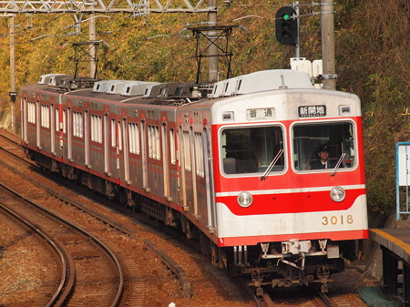 神鉄3000系普通 神鉄有馬線鵯越駅