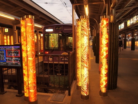 嵐電モボ611形 嵐電本線嵐山駅03
