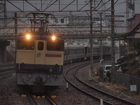 EF65 東武500系甲種 東海道本線石山駅02