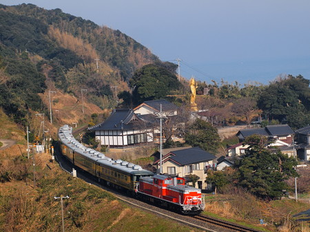 DD51 サロンカーなにわ 山陰本線泊~青谷03