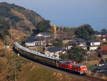 DD51 サロンカーなにわ 山陰本線泊~青谷06