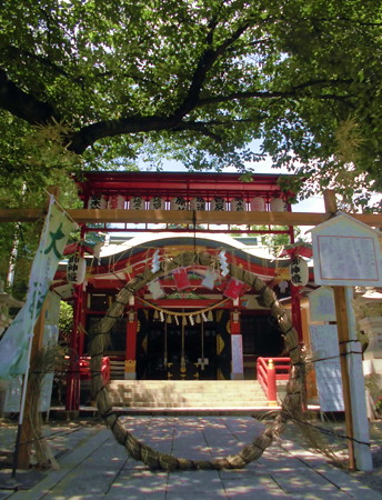 居木神社-07拝殿_茅の輪b