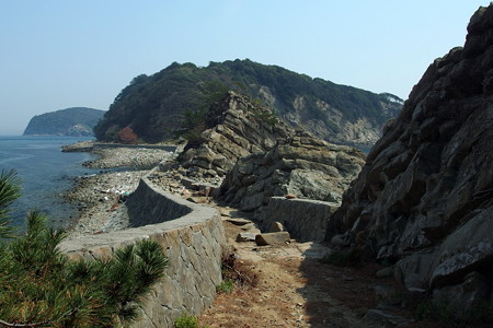 虎島へ続く軍道跡