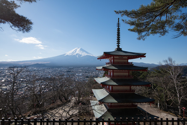 富士山【新倉富士浅間神社からの眺め】1