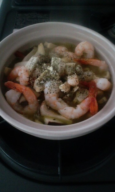 海老とエリンギのアヒージョ 完成 タコとプチトマトのアヒー 写真共有サイト フォト蔵