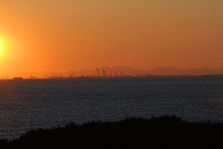 2010/12/31 大みそか 東京湾の夕日@千葉市美浜区