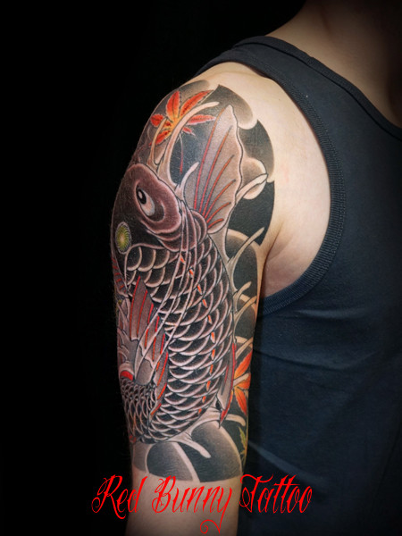 鯉　刺青 和彫りのデザイン・画像を紹介 東京 吉祥寺 Redbunnytattoo