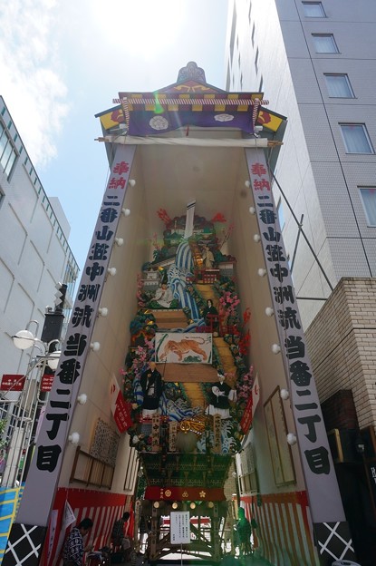 博多祇園山笠 2016年 飾り山笠 二番山笠 中洲流 一休知恵競之妙 (3)