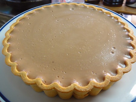 チョコレートのレアチーズケーキ完成