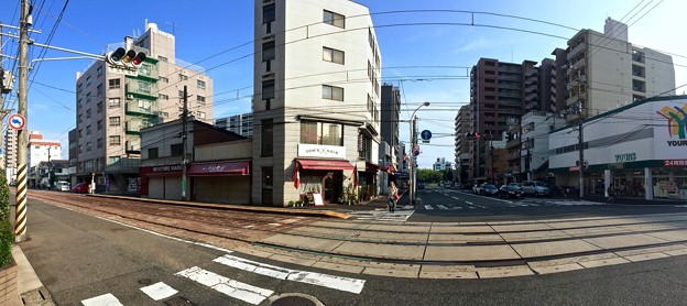 天満町電停交差点 広島市西区観音町