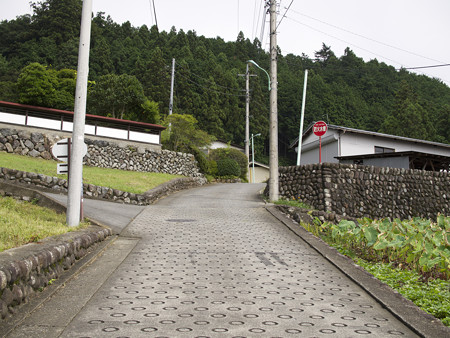 軍畑駅方向を振り返って