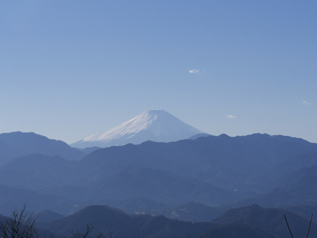 城山より富士山を望む