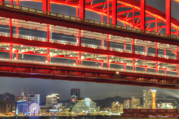 神戸大橋と夜景