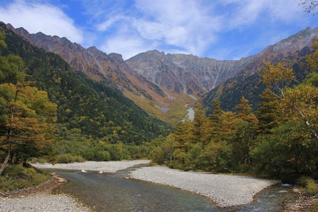 錦秋の穂高連峰１