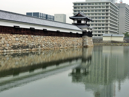 広島城04 二の丸城壁と太鼓櫓