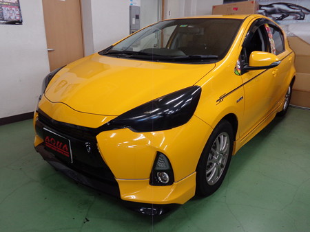 トヨタＡＱＵＡ　イカリング取付