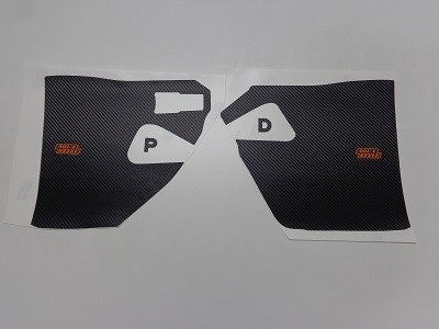 アルファード・ヴェルファイア３０系専用　傷防止シート　キックパネル商品 ロゴ有り　オレンジ