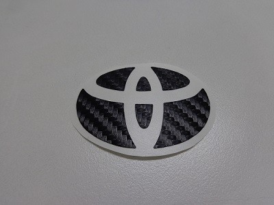 トヨタステアリングエンブレムインナーカーボンシート