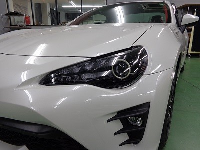 ８６後期　ヘッドライトインナーブラックアウト