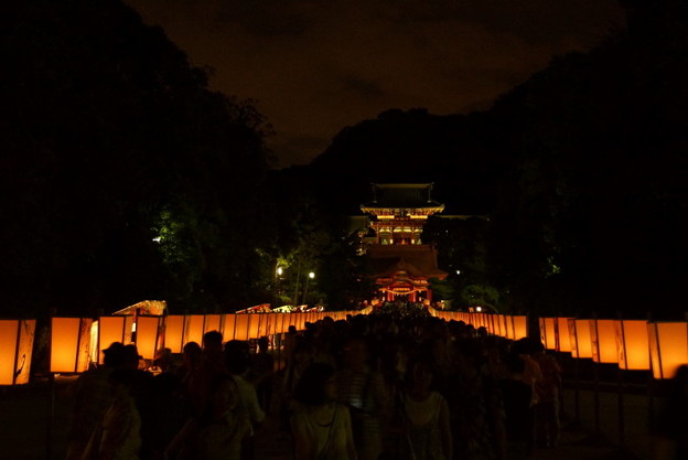 ぼんぼり祭り薄明り20160808e
