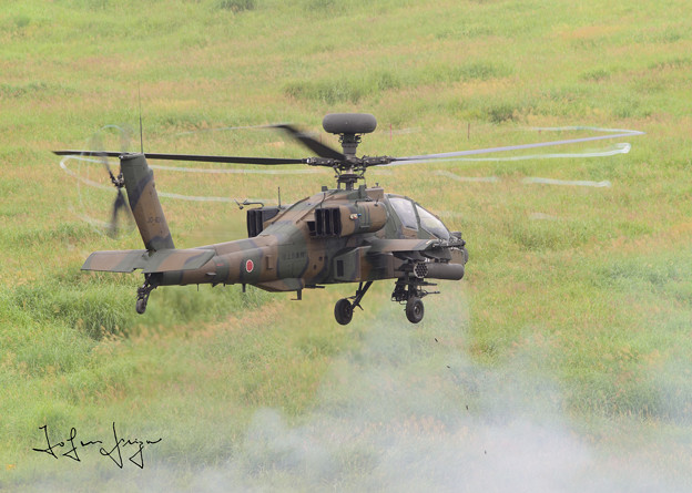 AH-64D30ミリ機関砲射撃