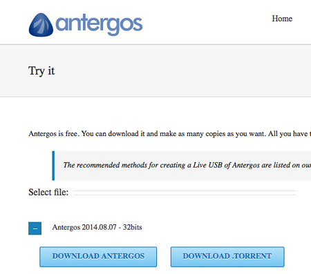 Antergos-home