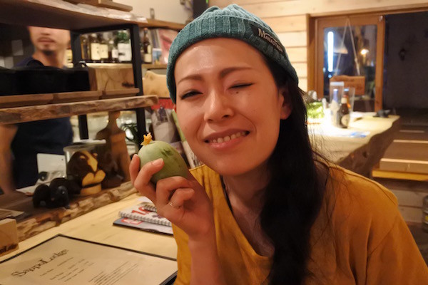 すぐりメロンを紹介してくださったロッジのスタッフさん