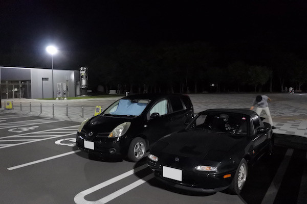 道の駅、サーモンパーク千歳でテント泊