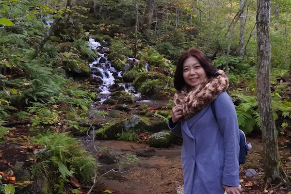 紅葉はまだ始まっていないけれど、家内も楽しんでくれる